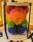 Rainbow rose foam Teddy Bear